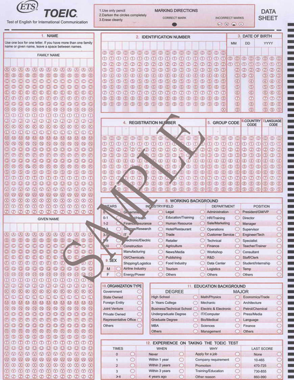 TOEIC Cevap Anahtarı